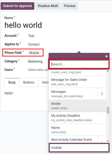 ARCXION WhatsApp Connect: WhatsApp Integration with ODOO